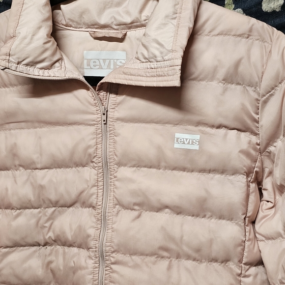 Levi's Retro Sepia Rose Packable Down Puffer Coat size Medium - Picture 3 of 13